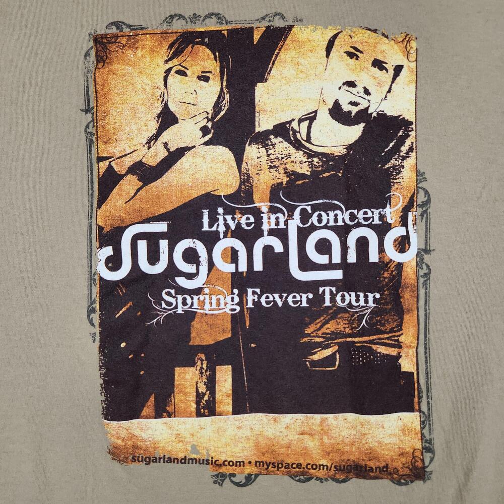 Sugarland Spring Fever Tour Shirt Mens 2XL Concert Country Band Graphic Y2k Logo